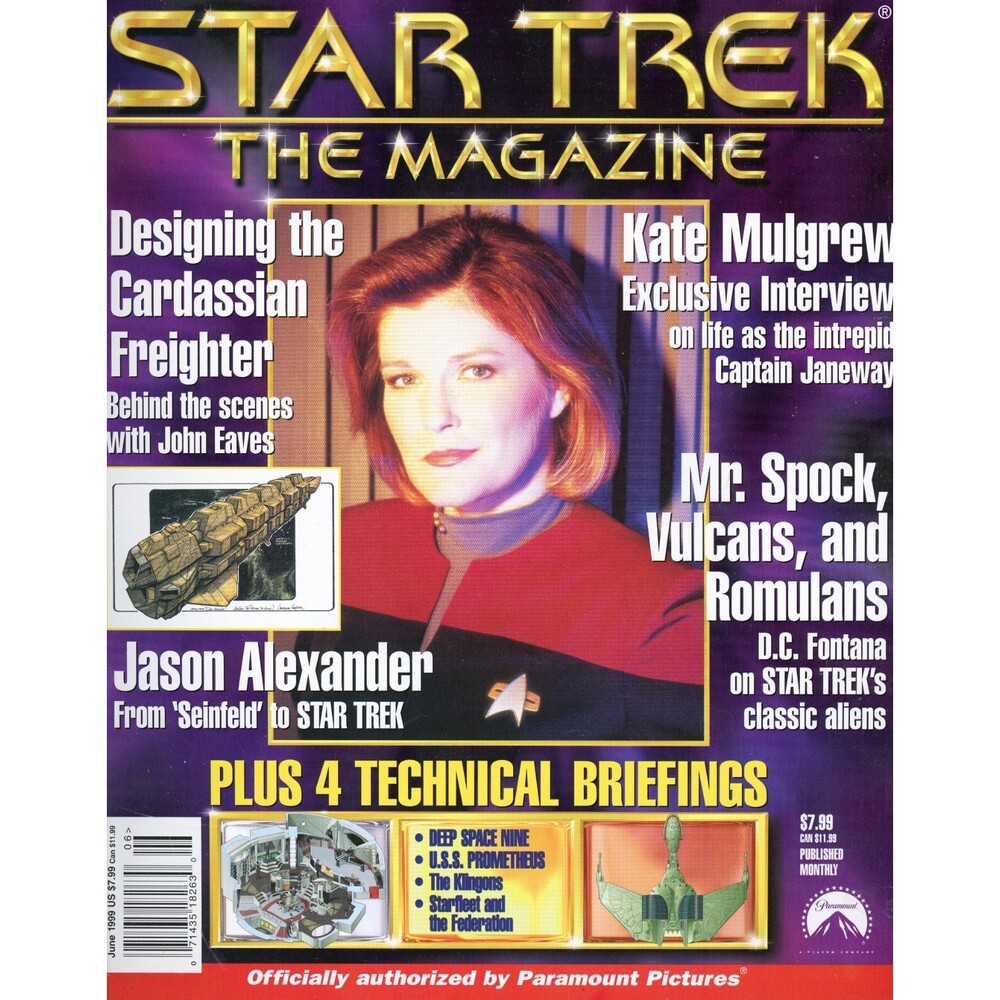 Star Trek The Magazine June 1999 Kate Mulgrew Mr. Spock Cardassian Ship RARE C9